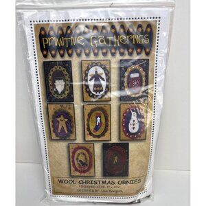 Primitive Gatherings Wool Christmas Ornaments Kit 3"x4.25" Handmade DIY Fun Deco